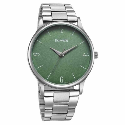 Picture of Sonata Blue Round Dial Blue Strap Watch For Gents