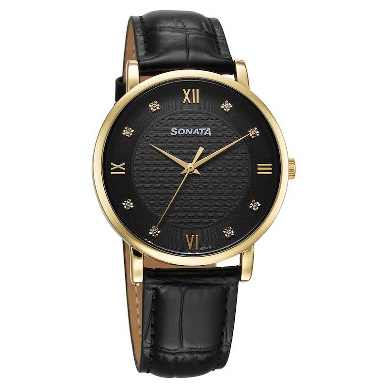 Picture of Smart Plaid in Blue Dial Leather Strap Watch
