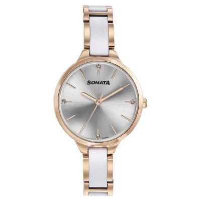 Picture of Force Blue Dial Pink Leather Strap Watch