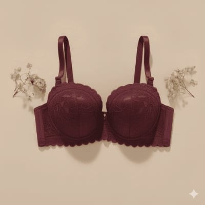 Picture of Women’s Seamless Wire-Free Push-Up Bra – Full Cup Comfort with Elegant Embroidery