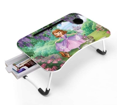 Picture of waterproof tabale Portable Foldable Home Laptop/Notebook Stand Desk/Table for Study Computer Laptop Desk Small Foldable Multi-Function Bed Desk Simple Dormitory Lazy Table Bed with Laptop Table-Chestnut