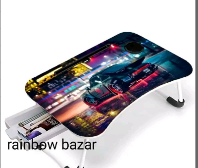 Picture of vairal table waterproof table  Portable Foldable Home Laptopnotebook Stand Desktable For Study -Multipurpose Portable Folding Laptop Table with Cup Holder-car