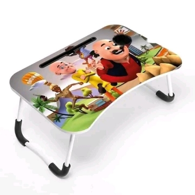 Picture of waterproof table most motu patlu  table for kids item Study  table  babys item Computer Laptop Desk Small Foldable Multi-Function Bed Desk Simple Dormitory Lazy Table Bed with Laptop Table-Multicolor
