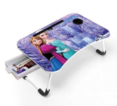 Picture of waterproof table most  Portable Foldable Home Laptop/Notebook Stand Desk/Table for Study- kids study table and girls study table and   man laptop tble-Multicolor
