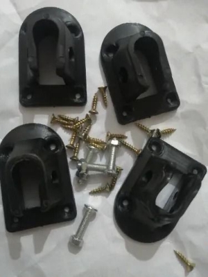 Picture of Portable Desk Foldable Laptop Table Leg Brackets/ Connector (4 Piece)-Black