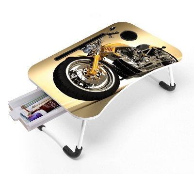 Picture of waterproof table most  Premium Unique Portable Study Table And Laptop Table For Study And Office Work - Computer Laptop Desk Small Foldable Multi-Function Bed Desk Simple Dormitory Lazy Table Bed with Laptop Table-Multicolor