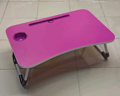 Picture of waterproof table most  Premium Quality - Foldable and Portable Multi-Favorable Laptop Table Stand-Study Table-Bed Table - Signifying Quality Computer Laptop Desk Small Foldable Multi-Function Bed Desk Simple Dormitory Lazy Table Bed with Laptop Table-Purple