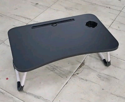 Picture of waterproof table most  Premium Quality - Foldable and Portable Multi-Favorable Laptop Table Stand-Study Table-Bed Table - Signifying Quality Computer Laptop Desk Small Foldable Multi-Function Bed Desk Simple Dormitory Lazy Table Bed with Laptop Table-Black