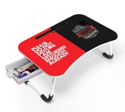 Picture of waterproof premium unique portable laptop table Computer Laptop Desk Small Foldable Multi-Function Bed Desk Simple Dormitory Lazy Table Bed with Laptop Table-side red