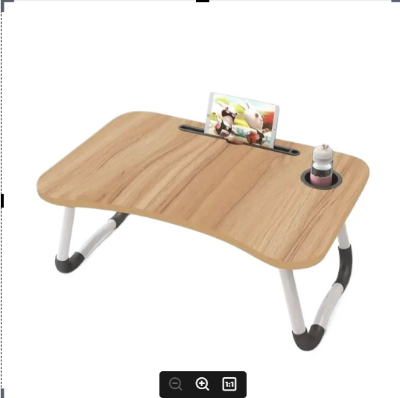 Picture of waterproof table most portable laptop table motu patlu  waterproof  stiker portable Motu Patlu laptop table for kids study and laptop use Computer Laptop Desk Small Foldable Multi-Function Bed Desk Simple Dormitory Lazy Table Bed with Laptop Table-Beige