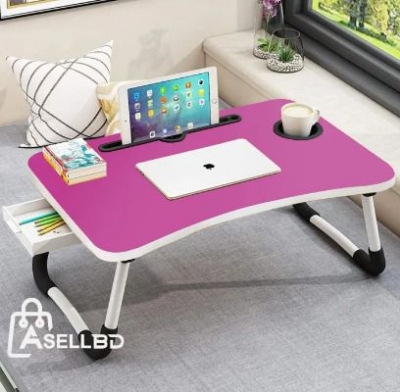 Picture of waterproof table most most premium unique black with drawer portable laptop table and babys study table Computer Laptop Desk Small Foldable Multi-Function Bed Desk Simple Dormitory Lazy Table Bed with Laptop Table-Multicolor