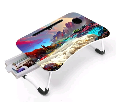 Picture of waterproof table most  best portable laptop table babys study table kids item man item man item women item  Computer Laptop Desk Small Foldable Multi-Function Bed Desk Simple Dormitory Lazy Table Bed with Laptop Table-Gold
