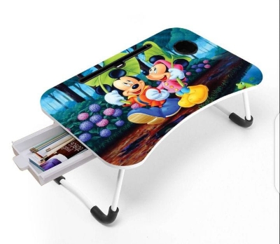 Picture of Portable Foldable Home Laptop/Notebook Stand Desk/Table For Study Computer-Blue