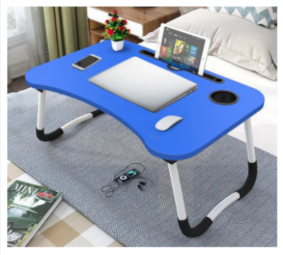 Picture of waterproof  stiker  table most premium unique portable study the laptops table use easy on bed Computer Laptop Desk Small Foldable Multi-Function Bed Desk Simple Dormitory Lazy Table Bed with Laptop Table-blue ..