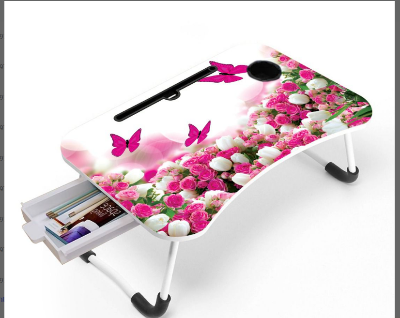Picture of waterproof  stiker  table most premium unique portable study the laptops table use easy on bed Computer Laptop Desk Small Foldable Multi-Function Bed Desk Simple Dormitory Lazy Table Bed with Laptop Table-floewr