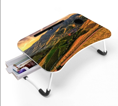 Picture of waterproof stiker table most unique  portable study table kids and babys study table for smart think Computer Laptop Desk Small Foldable Multi-Function Bed Desk Simple Dormitory Lazy Table Bed with Laptop Table-Green