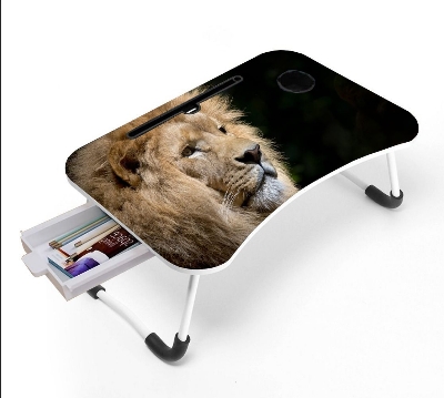 Picture of waterproof stiker table most unique  portable study table kids and babys study table for smart think Computer Laptop Desk Small Foldable Multi-Function Bed Desk Simple Dormitory Lazy Table Bed with Laptop Table-Beige