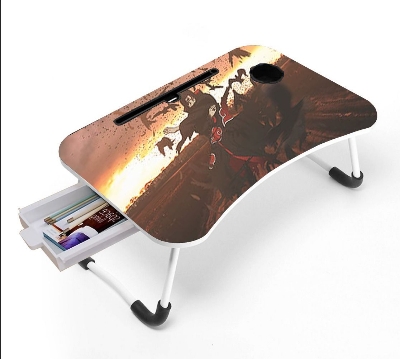Picture of waterproof stiker table unique  portable study table unique portable laptop table  babys item babys item man item women  Computer Laptop Desk Small Foldable Multi-Function Bed Desk Simple Dormitory Lazy Table Bed with Laptop Table-Brown