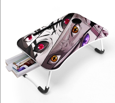 Picture of waterproof stiker table unique  portable study table unique portable laptop table  babys item babys item man item women  Computer Laptop Desk Small Foldable Multi-Function Bed Desk Simple Dormitory Lazy Table Bed with Laptop Table-Blue