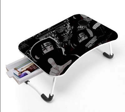 Picture of waterproof stiker table unique  portable study table unique portable laptop table  babys item babys item man item women  Computer Laptop Desk Small Foldable Multi-Function Bed Desk Simple Dormitory Lazy Table Bed with Laptop Table-Grey