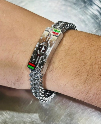 Picture of Fashionable Twisted Healthy Magnetic Bracelet Therapy Magnets Bracelets-Brown,16 CM