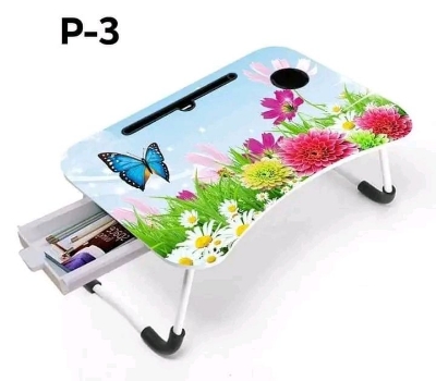 Picture of waterproof  portable fortable laptop table babys study table Computer Laptop Desk Small Foldable Multi-Function Bed Desk Simple Dormitory Lazy Table Bed with Laptop Table-Silver