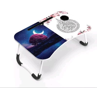 Picture of waterproof  portable fortable laptop table babys study table Computer Laptop Desk Small Foldable Multi-Function Bed Desk Simple Dormitory Lazy Table Bed with Laptop Table-Cherry