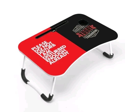 Picture of waterproof  portable fortable laptop table babys study table Computer Laptop Desk Small Foldable Multi-Function Bed Desk Simple Dormitory Lazy Table Bed with Laptop Table-Cinnamon
