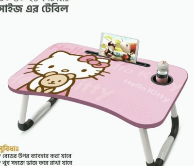 Picture of waterproof  portable fortable laptop table babys study table Computer Laptop Desk Small Foldable Multi-Function Bed Desk Simple Dormitory Lazy Table Bed with Laptop Table-Yellow