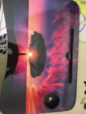 Picture of waterproof  portable fortable laptop table babys study table Computer Laptop Desk Small Foldable Multi-Function Bed Desk Simple Dormitory Lazy Table Bed with Laptop Table-Blush Pink