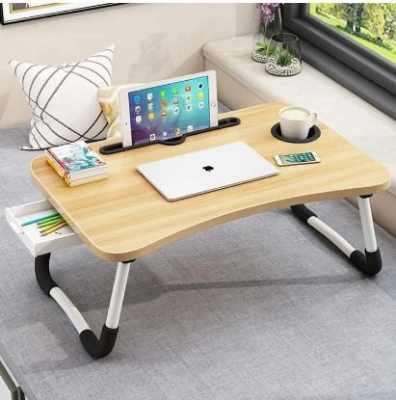 Picture of waterproof  portable fortable laptop table babys study table Computer Laptop Desk Small Foldable Multi-Function Bed Desk Simple Dormitory Lazy Table Bed with Laptop Table-Blueberry
