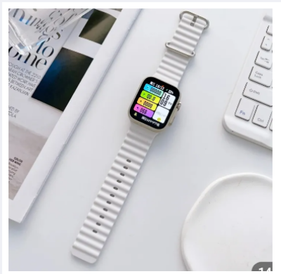 Picture of Adjustable Ocean Band Silicone Strap for Apple Watch 42mm 44mm 45mm 49mm Waterproof Sport Loop for Men and Women-White,Freesize