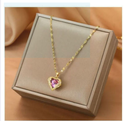 Picture of new update model Love Heart Necklace – For Girlfriend – More Than Words brand new item on daraz a this is gift for your girlfrind and love-Multicolor