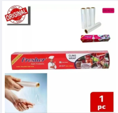 Picture of Fresher Plastic Stretch Wrapping paper (200 SQ.FT) for keeping Food fresh Food grade best produck on my shop-