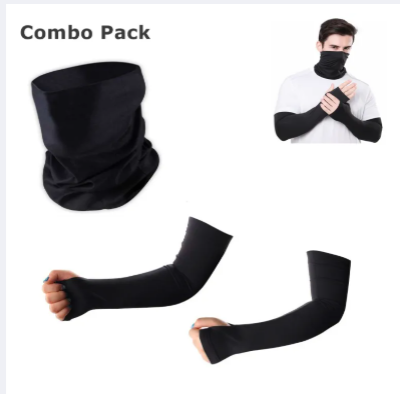 Picture of 1 Pair Ultra Arm hand Sleeves For Fashion cycling biking playing sports tiktokers-Light Black,Int: One size