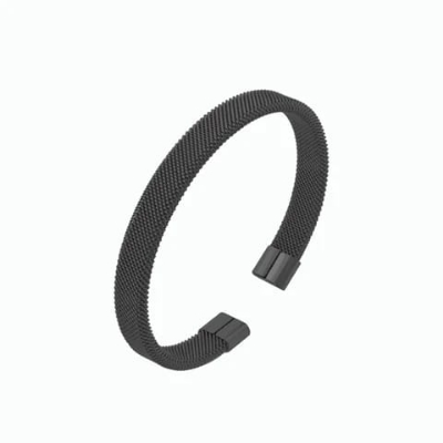 Picture of Double Curb Chain Bracelets For Men Stainless Steel Punk Rock Biker Antique Cubic Chain Male-blavk zizka