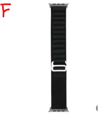 Picture of Vairal watch belt  Apple Watch Band 42mm 44mm 45mm 49mm for Women Men, Adjustable Loop Silicone Waterproof Sport Strap for iWatch Series Ultra/8/7/6/5/4/3 ( only belt )-Black