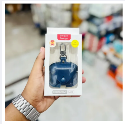 Picture of vairal daraz choice  Airpodss Pro 2nd Generation PU Leather Shockproof with Loss Prevention Clip Case Premium Protective Carrying Cover-Blue