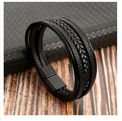 Picture of viral trending Premium ss stainless steel bracelet best choice for best person men bracelet fashion on trending-lethar 2