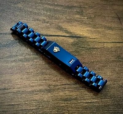 Picture of viral trending Premium ss stainless steel bracelet best choice for best person men bracelet fashion on trending-blue rolex