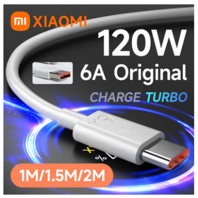 Picture of Xiaomi Type-C 6A 33w 65w 120w Turbo Charger Cable Quick Charging Type C USB best cable-turbo real