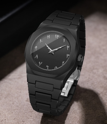 Picture of New Arabic Watch Waterproof Men's Quartz Watch-Black