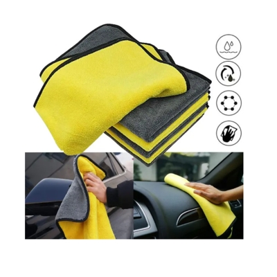 Picture of Car Bike Wash Double Layer Ultra Soft Scratch Proof Microfiber Towel
