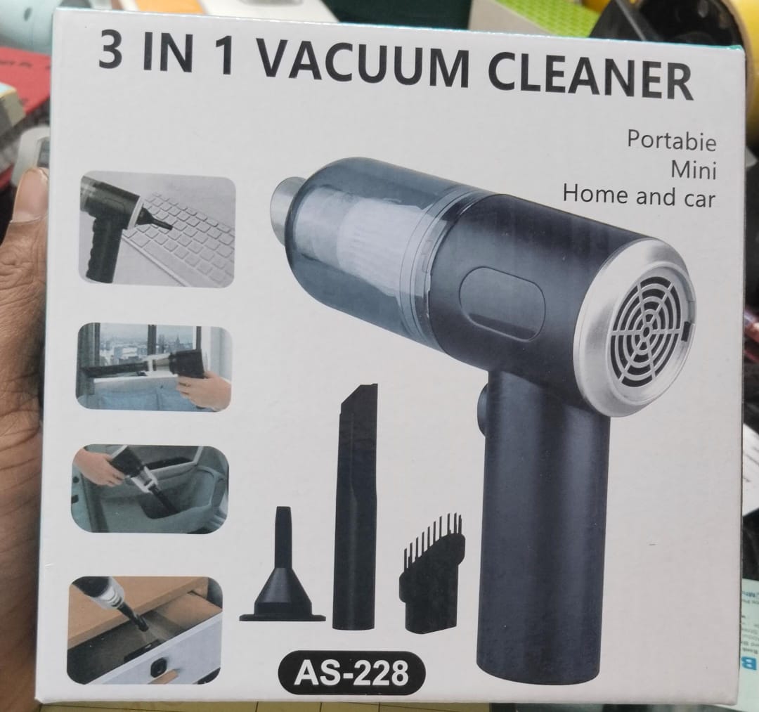 Picture of 3 in 1 Vacuum Cleaner for Home and car, mini portable handheld cleaner for computer, laptop, gadget, electric devices.
