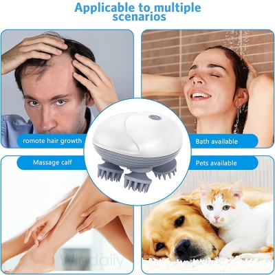 Picture of Electric Scalp Head Massager Red Light Therapy Antistress Relax Body Massage Remove Muscle Tension Tiredness