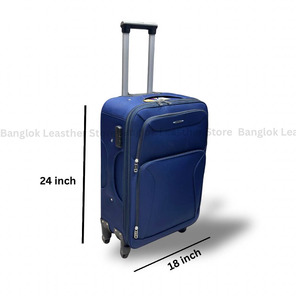 Picture of 24 Inch Fancy Trolley Luggage Bag - Fabric Travel Suitcase (2 Years Warranty) - Durable & Large Capacity