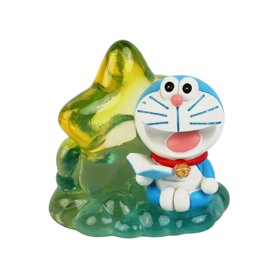 Picture of Doraemon Moon Sleeping Figure | Creative Ornament/Desk Decoration | Cartoon Anime Collectible Statue