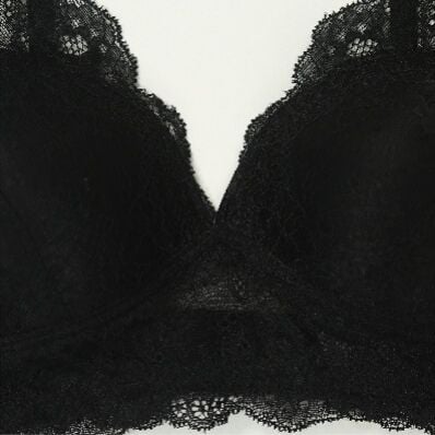 Picture of Black Color Cotton Foam Bra with Wireless For Women