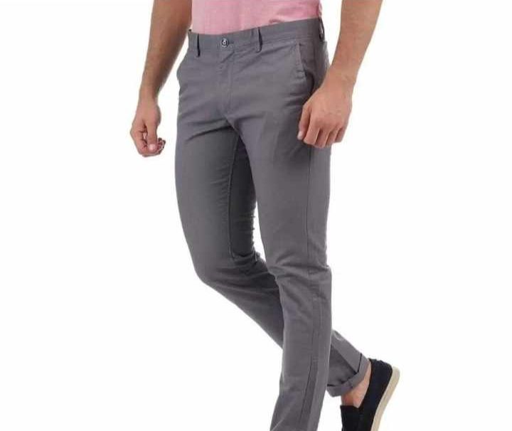 Picture of Slim-Fit Chino Gabardine Pants - Light Ash