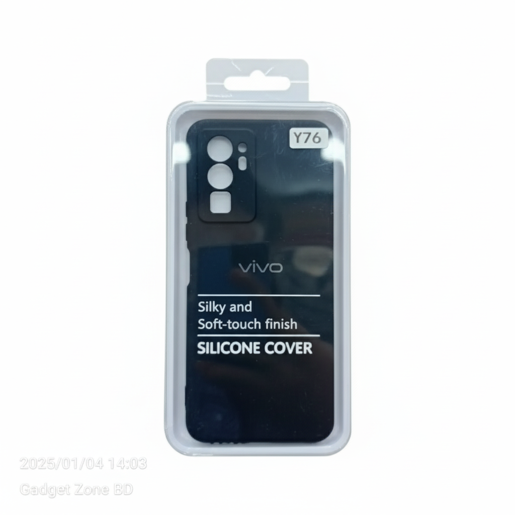 Picture of For vivo Y76 Silicon Back Cover with cloth inside